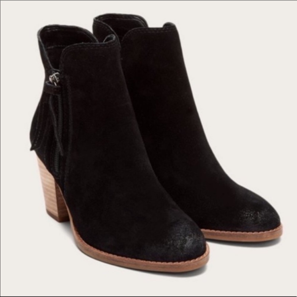 Frye Black Suede Ankle Booties - Picture 10 of 11